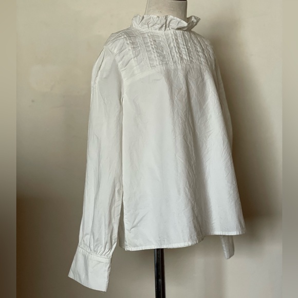 Janie and Jack | White Pintuck Ruffle Collar Blouse | 8 - Picture 5 of 16